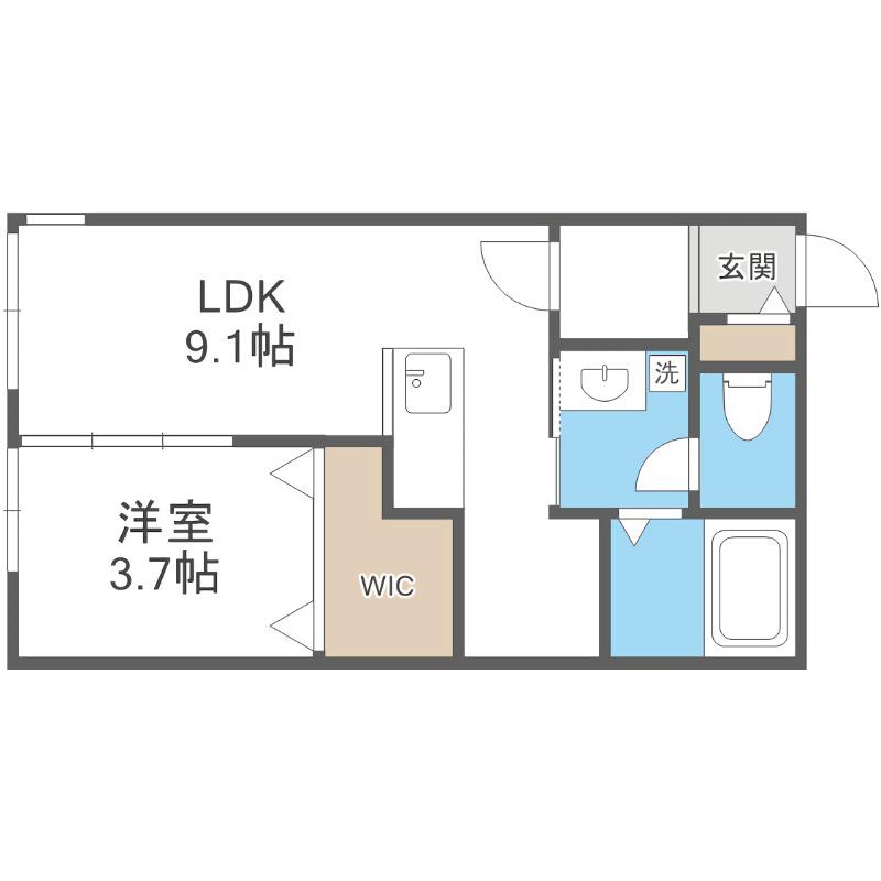 HALENIX札幌医大前(1LDK/3階)の間取り写真