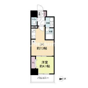 RISING MAISON 本町橋(1DK/3階)の間取り写真