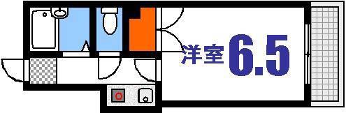ジュネス九軒町(1K/2階)の間取り写真