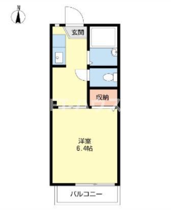 メゾン小川(1K/2階)の間取り写真