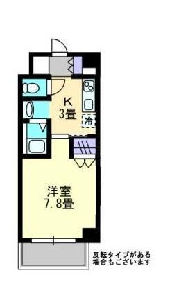 シンメイロード(1K/3階)の間取り写真