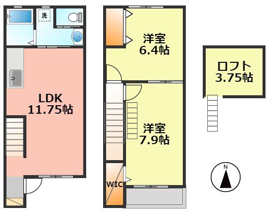 RIVERTE(2SLDK/1階)の間取り写真