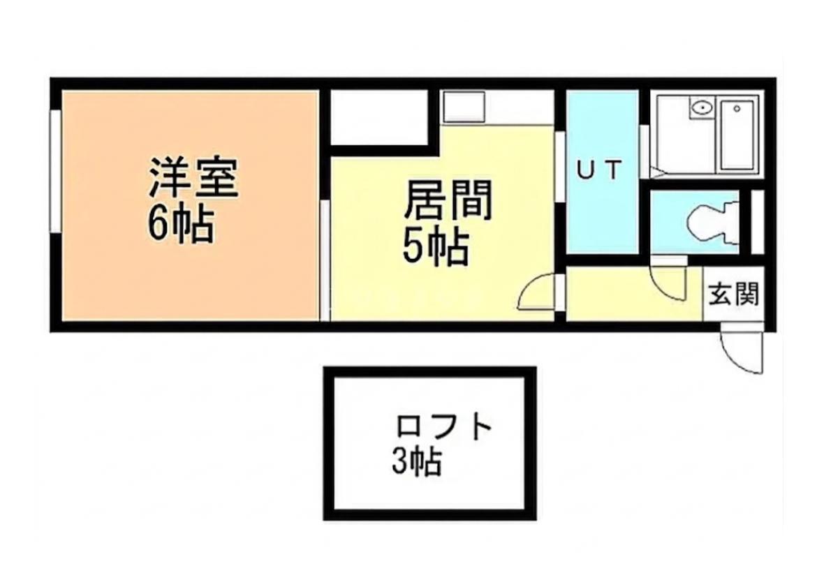 プレミヤード西岡(1DK/1階)の間取り写真
