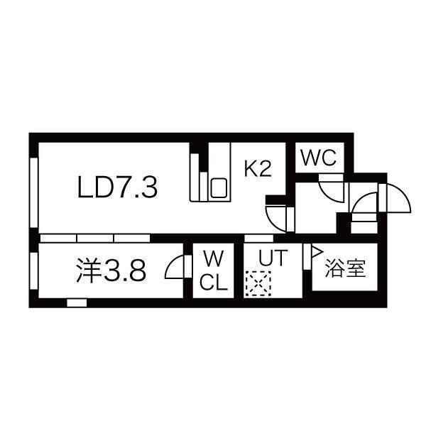 トコタマ テラス池上(1LDK/2階)の間取り写真