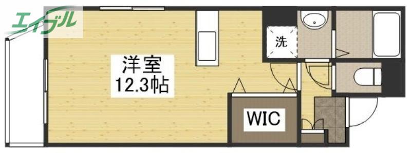 MIRIA大供(ワンルーム/2階)の間取り写真