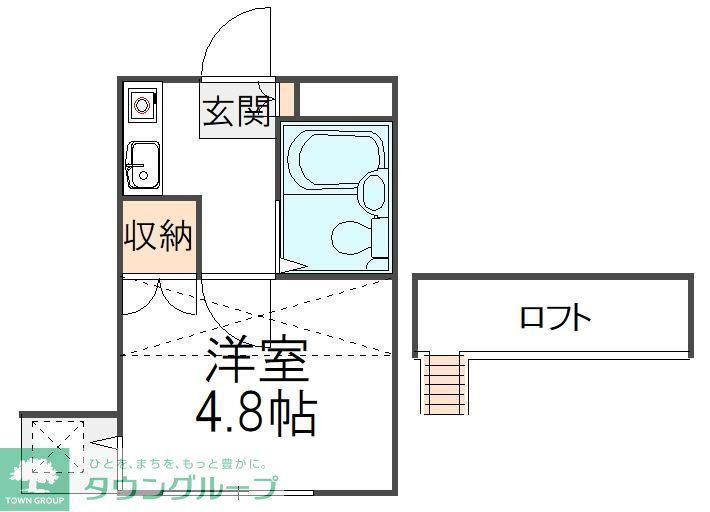 レオパレス梅島第3(1K/2階)の間取り写真