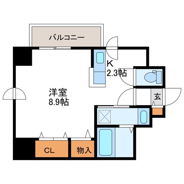 ノースコートGOODY(1K/5階)の間取り写真