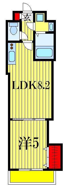 パテック蘇我(1LDK/4階)の間取り写真