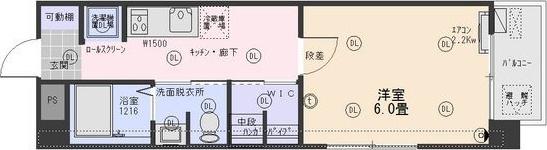 浅野ビル(1K/2階)の間取り写真