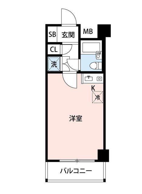 マイナビSTAYパレス中目黒(ワンルーム/4階)の間取り写真