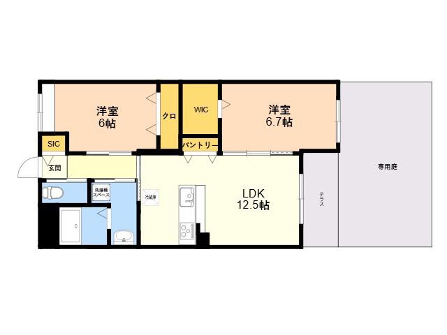 LA MAISON DU REVE (2LDK/1階)の間取り写真