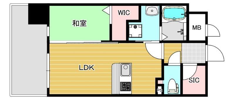 リファレンス六本松ビル(1LDK/10階)の間取り写真