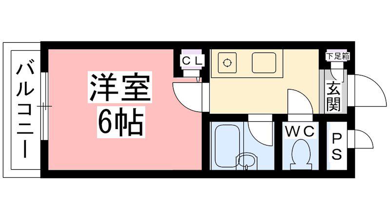 プレアール和泉府中(1K/2階)の間取り写真