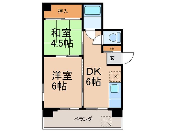 マツダハウス(2DK/2階)の間取り写真