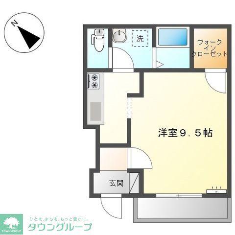 ラ テーヌ(ワンルーム/1階)の間取り写真