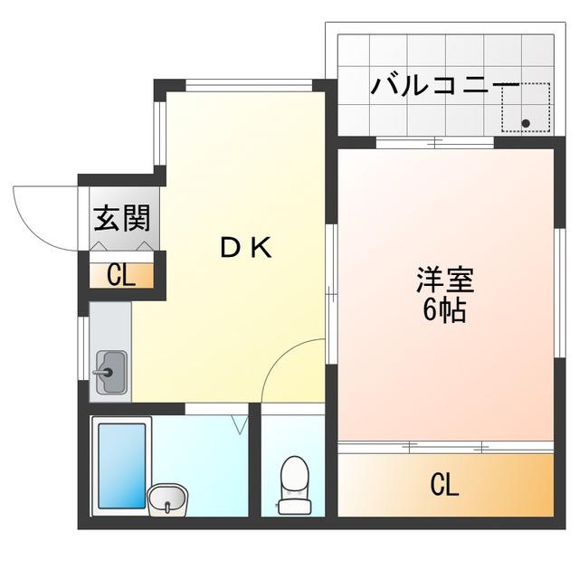 グレース出来島(1DK/3階)の間取り写真
