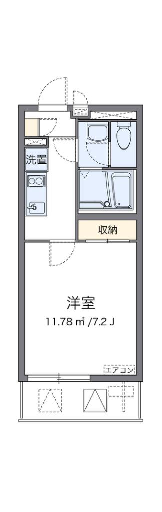 ミランダデアメルツ(1K/2階)の間取り写真