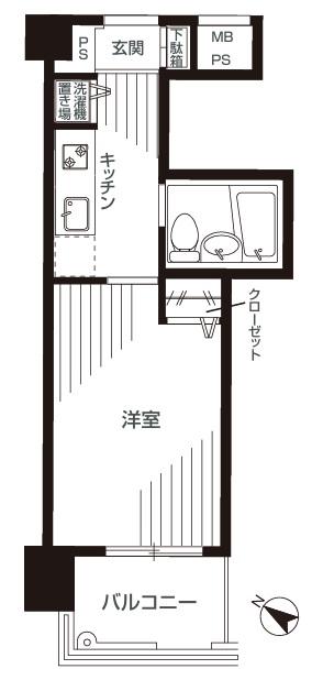 日神パレステージ三田(1K/11階)の間取り写真