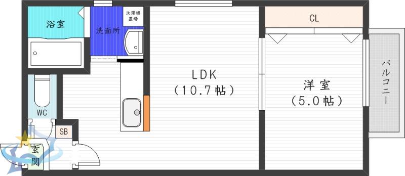 ESQUISSE24軒(1LDK/1階)の間取り写真