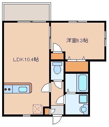 セラビ館(1LDK/3階)の間取り写真