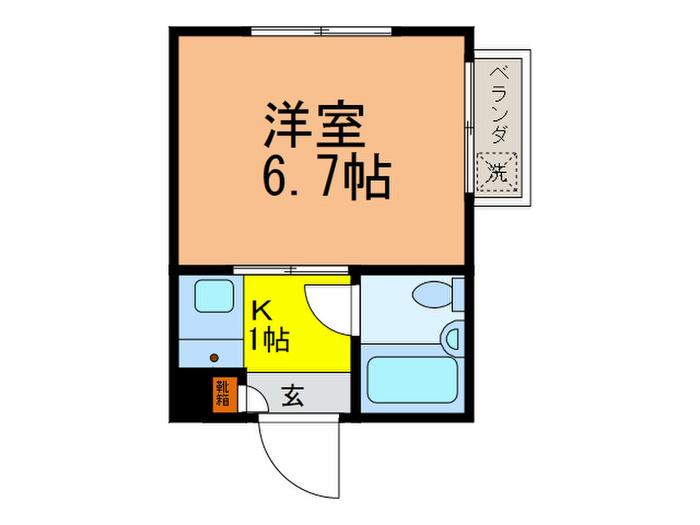 アーバ・ハイツ西早稲田(1K/3階)の間取り写真