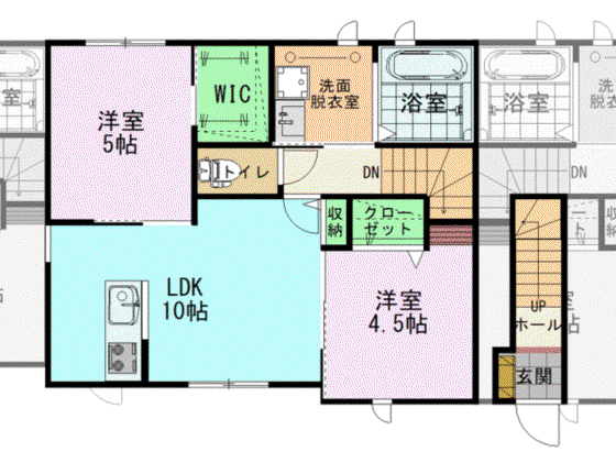 グロワールI(1LDK/2階)の間取り写真