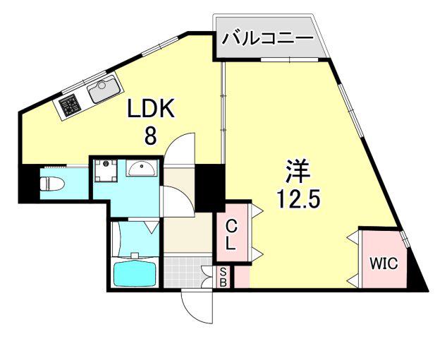 シャトー・ド・フェニックス(1LDK/5階)の間取り写真