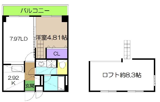 アドレスハリマヤ(1SLDK/7階)の間取り写真
