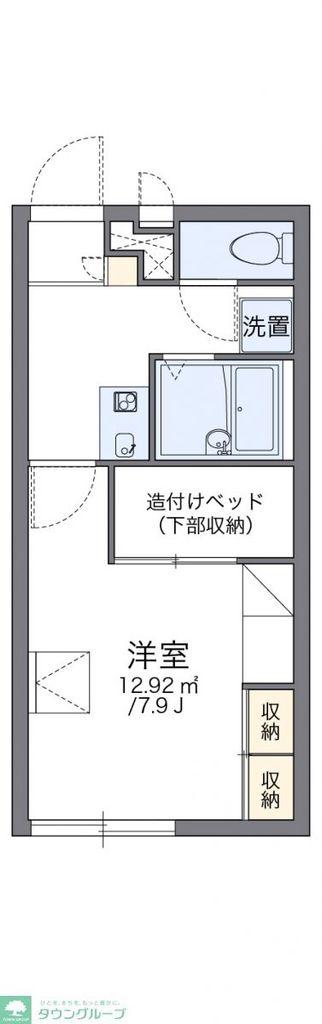 レオパレスEASEII(1K/2階)の間取り写真