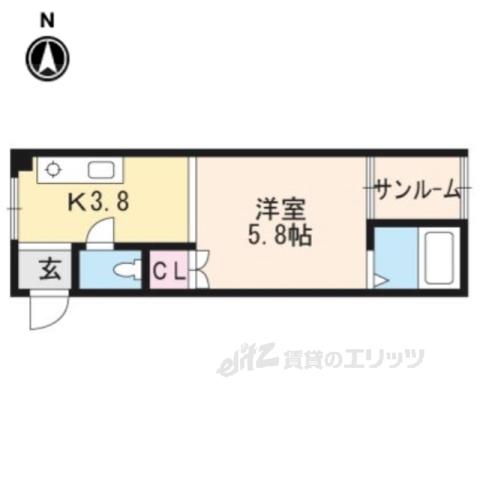 COMFORT16(1K/3階)の間取り写真