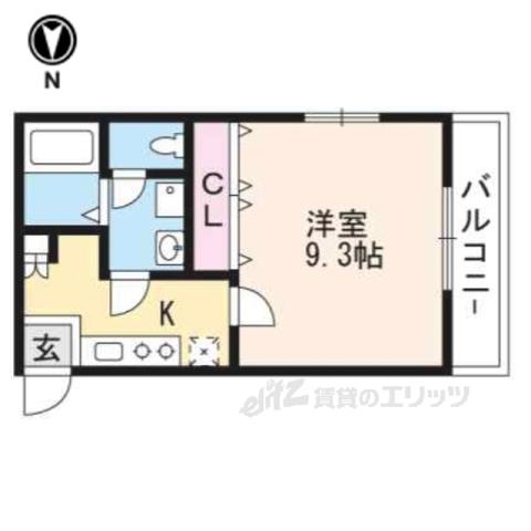CROSS BLDⅡ(1K/4階)の間取り写真