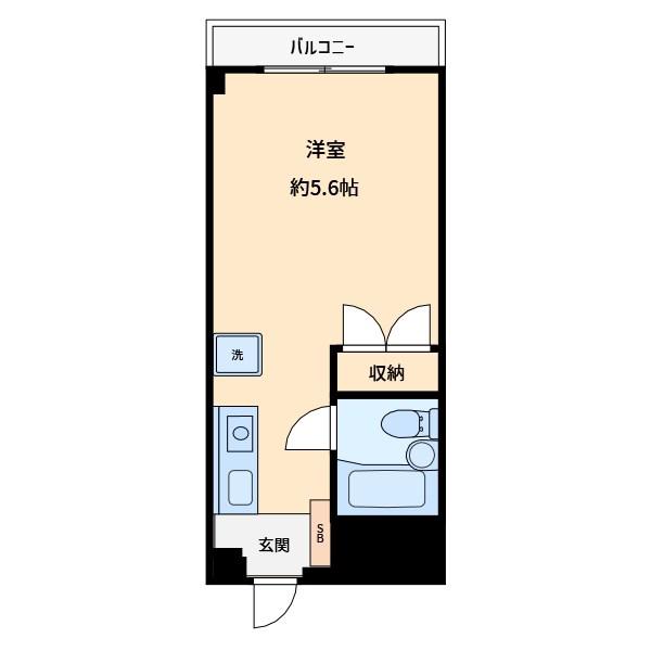 サンスクエアゴノイ(ワンルーム/3階)の間取り写真