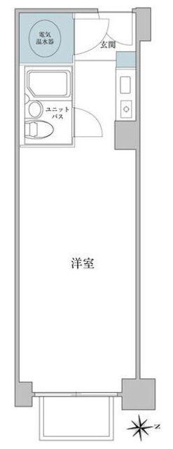 朝日虎ノ門マンション(ワンルーム/5階)の間取り写真