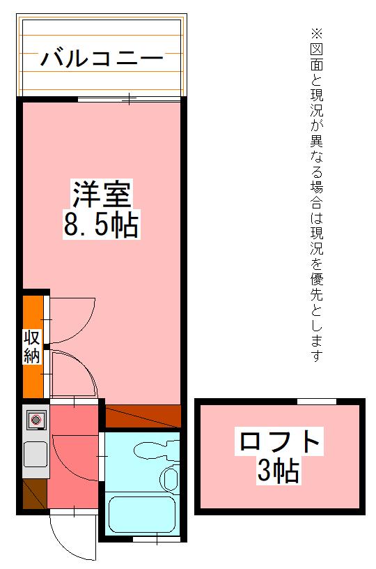 京成本線 京成酒々井駅 バス乗車時間：10分 最寄りバス停で下車 徒歩2分 2階建 築37年(1K/2階)の間取り写真