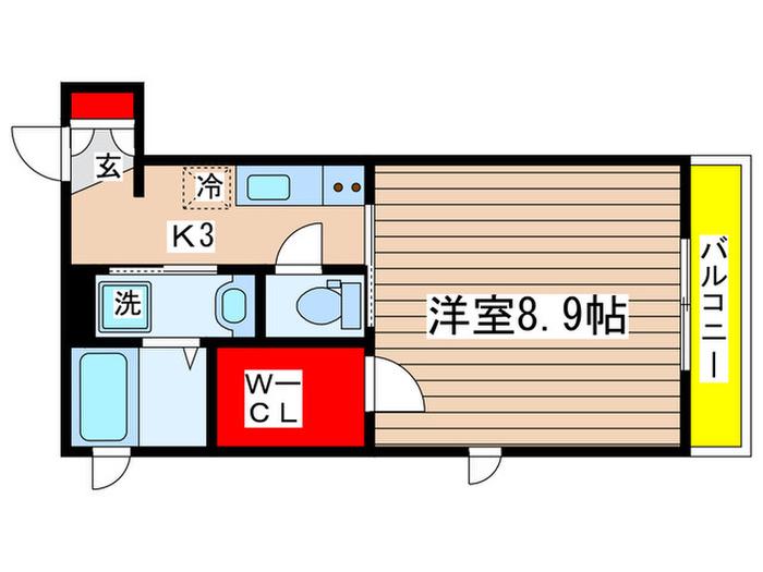 ブライトンテラス(1K/1階)の間取り写真
