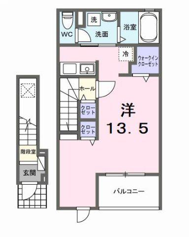 パークメゾンR8 A(ワンルーム/2階)の間取り写真