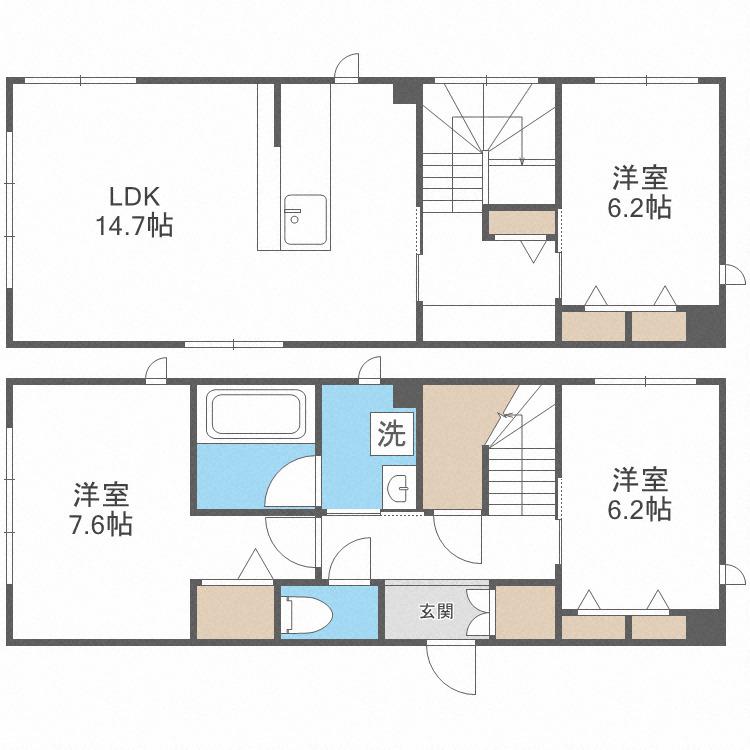 シャーメゾン杜(3LDK/1階)の間取り写真
