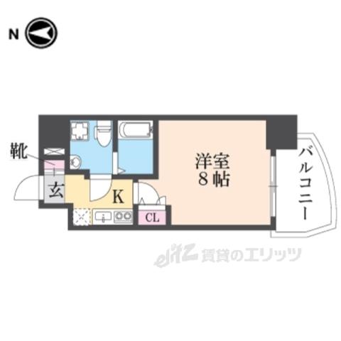 TLRレジデンス高井田(1K/3階)の間取り写真
