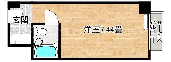 ステュディオ堺フェニックス(ワンルーム/7階)の間取り写真