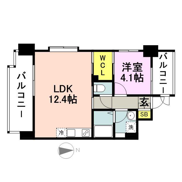 SHO STYLE HAKATA(1LDK/7階)の間取り写真