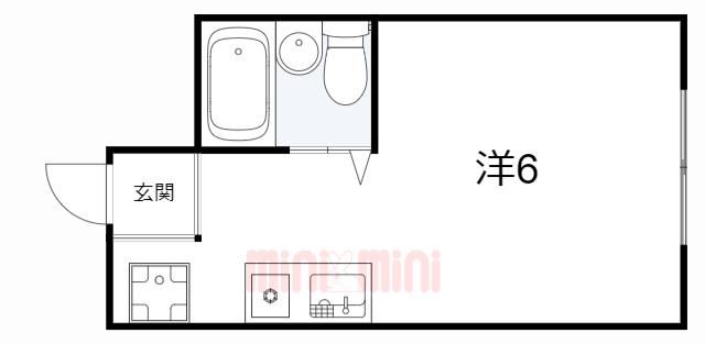 カサ水木(ワンルーム/3階)の間取り写真