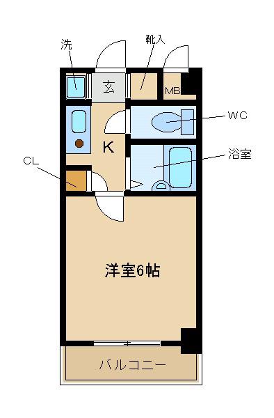 リーガル新大阪(1K/7階)の間取り写真