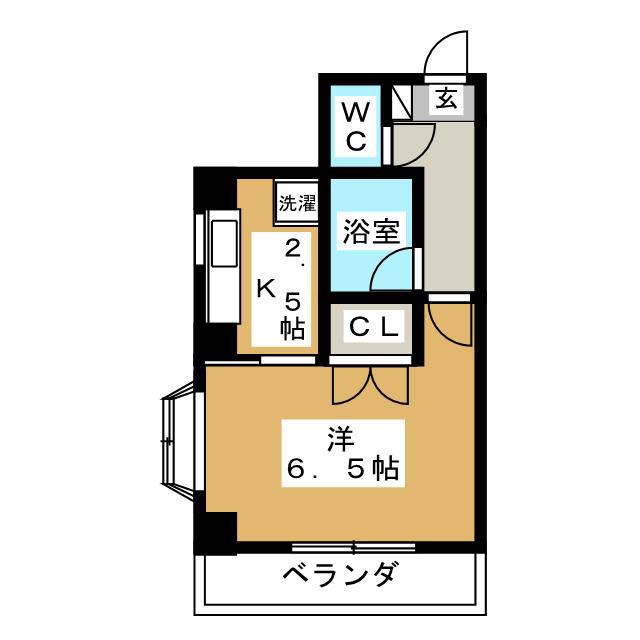 MYTH(1K/2階)の間取り写真