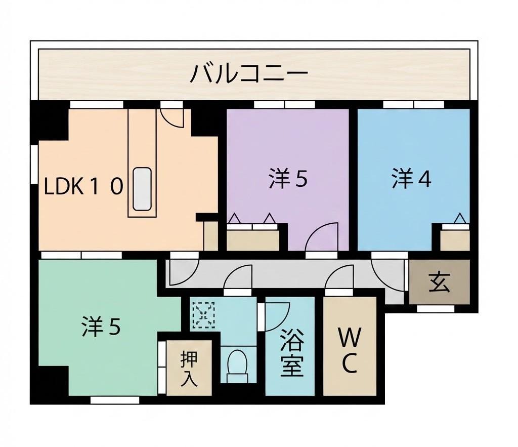 藤和シティーホームズ上新庄駅前(3LDK/7階)の間取り写真