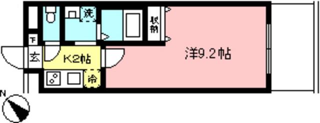 ドリームライフ向ケ丘遊園(1K/1階)の間取り写真
