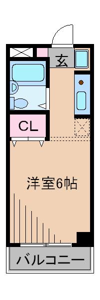 スプリングス日吉(1K/4階)の間取り写真