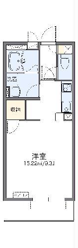 レオネクストブルージュ(1K/1階)の間取り写真