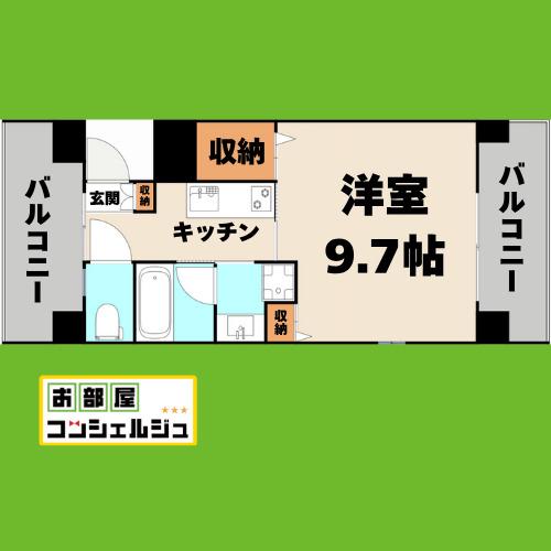 CASTELLO ASSO(1K/4階)の間取り写真