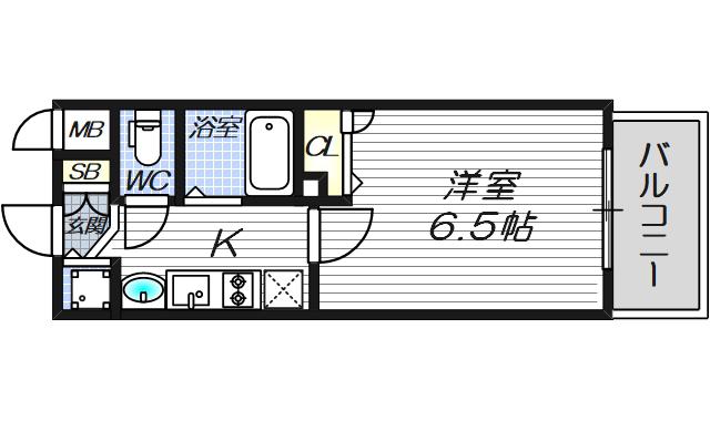 エスライズ・梅田東(1K/11階)の間取り写真