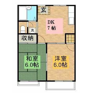 ベルメゾンYAMATO(2DK/1階)の間取り写真
